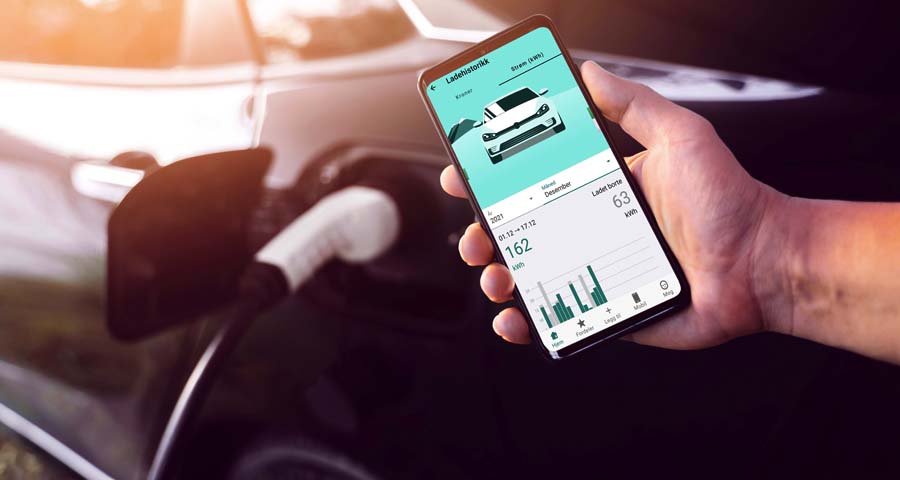 lade elbil hjemme via TrøndelagKraft-appen